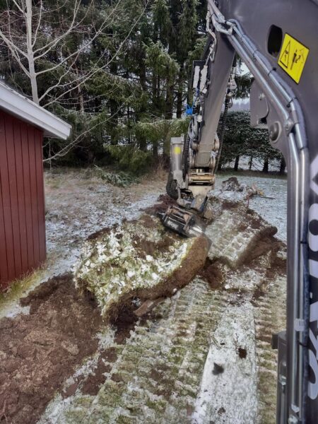 Grävmaskin 2,7 ton med rotortilt.